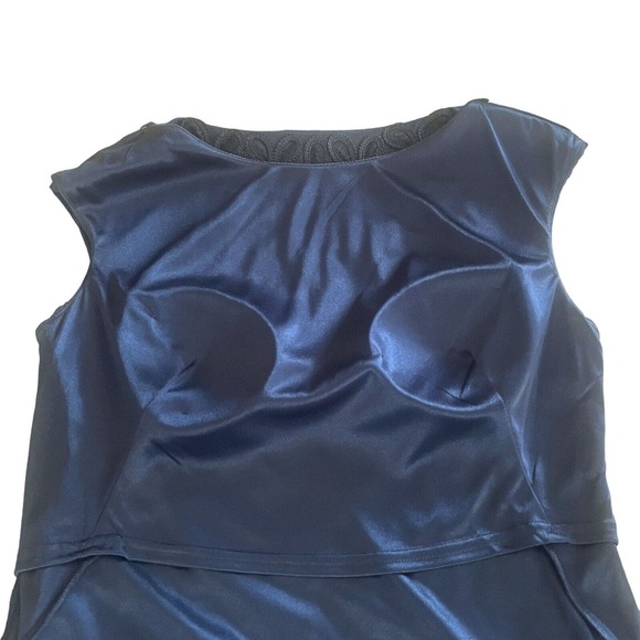 Sue Wong Embroidered Cocktail Dress Cap Sleeve Knee Length Formal - Picture 5 of 11